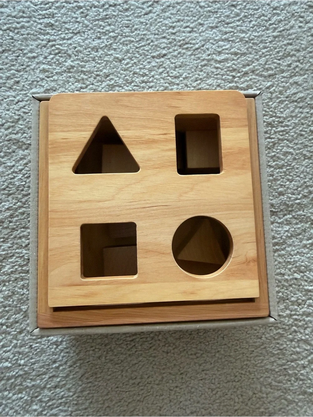 NIB Wooden Story Shape Sorter